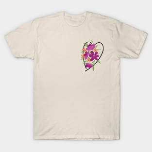 Heart Bouquet of Flowers T-Shirt